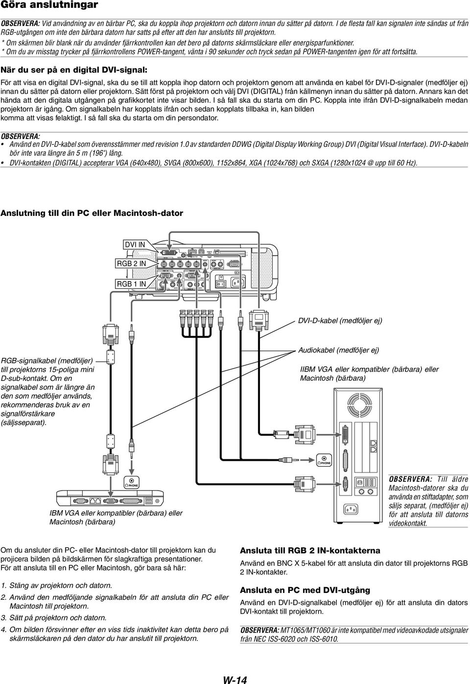 * Om skärmen blir blank när du använder fjärrkontrollen kan det bero på datorns skärmsläckare eller energisparfunktioner.