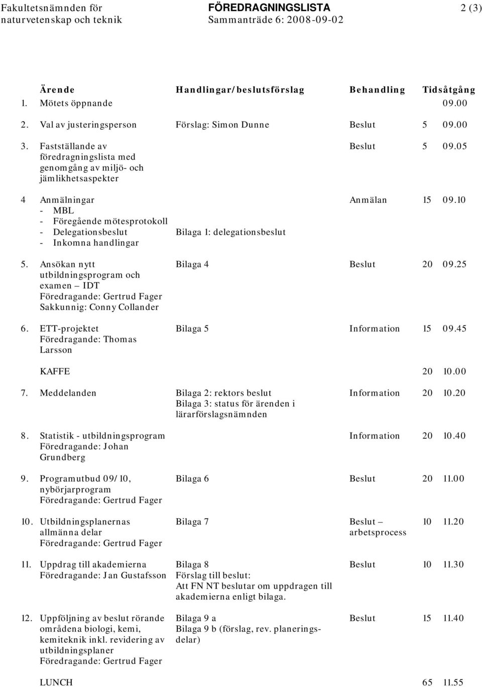 10 - MBL - Föregående mötesprotokoll - Delegationsbeslut Bilaga 1: delegationsbeslut - Inkomna handlingar 5.