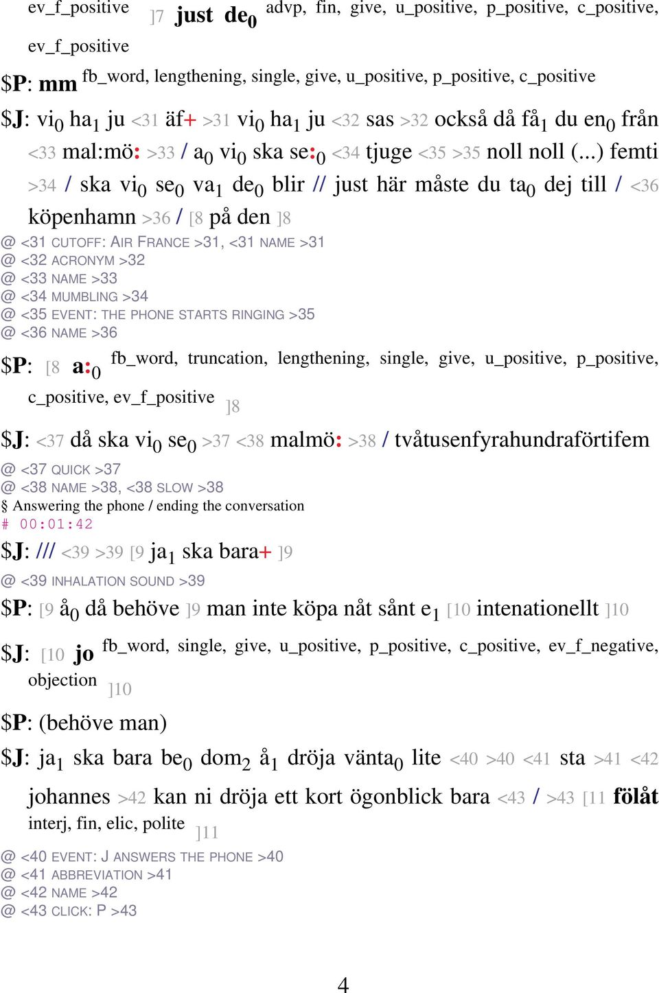 ..) femti >34 / ska vi 0 se 0 va 1 de 0 blir // just här måste du ta 0 dej till / <36 köpenhamn >36 / [8 på den ]8 @ <31 CUTOFF: AIR FRANCE >31, <31 NAME >31 @ <32 ACRONYM >32 @ <33 NAME >33 @ <34