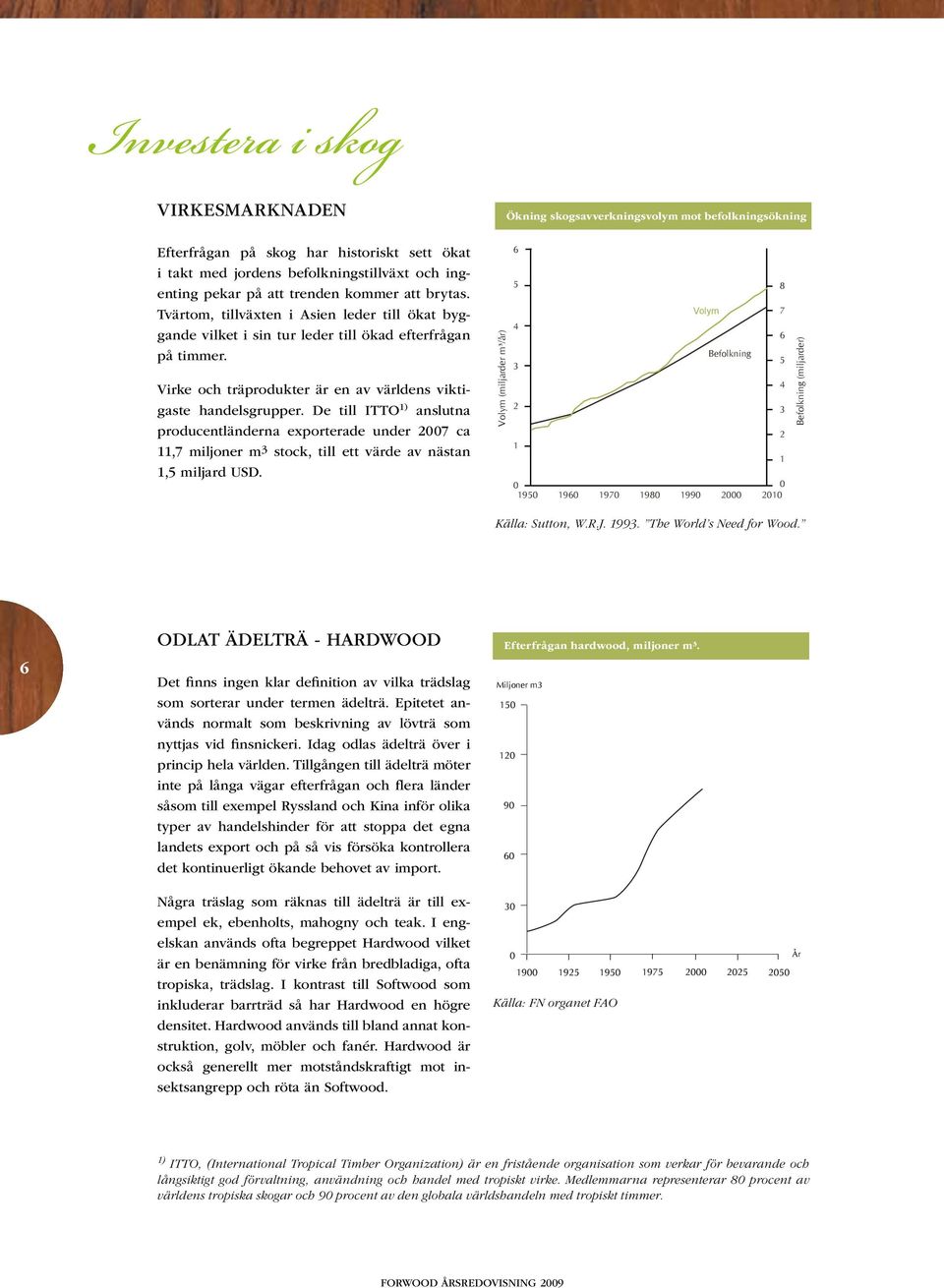 Virke och träprodukter är en av världens viktigaste handelsgrupper.