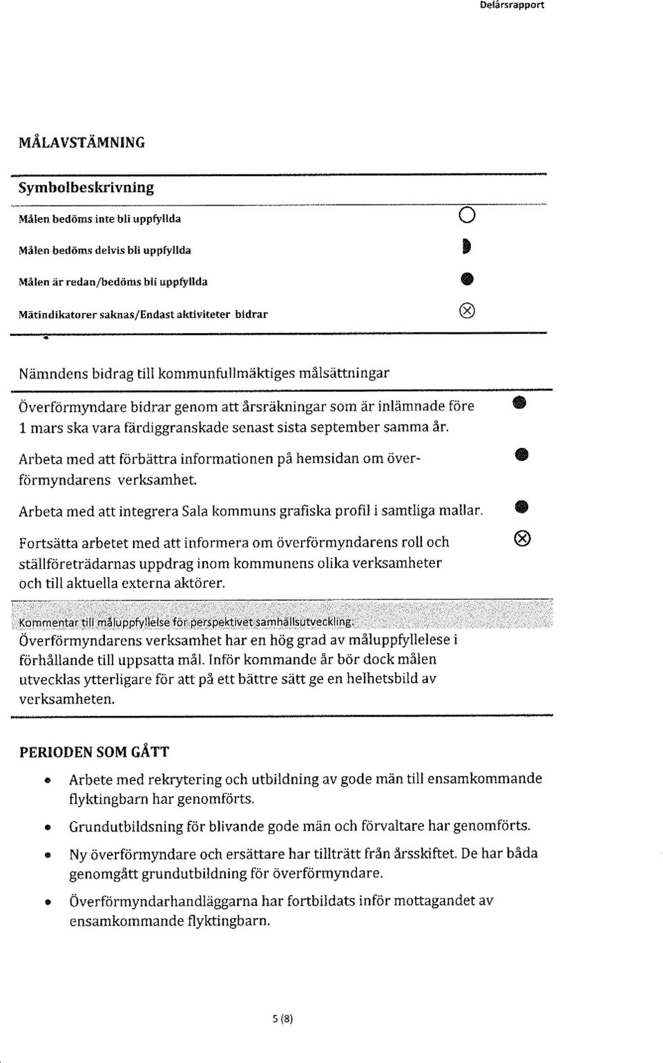 Arbeta med att förbättra informationen på hemsidan om överförmyndarens verksamhet. Arbeta med att integrera Sala kommuns grafiska profil i samtliga mallar.