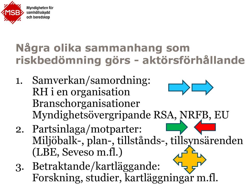 Myndighetsövergripande RSA, NRFB, EU 2.