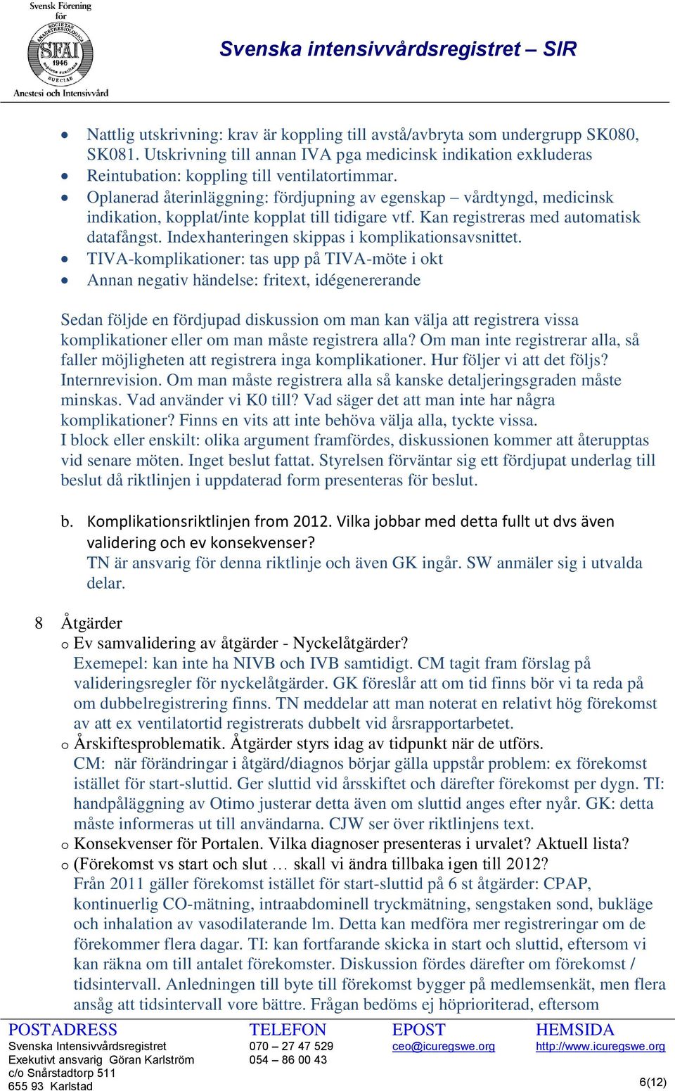 Indexhanteringen skippas i komplikationsavsnittet.