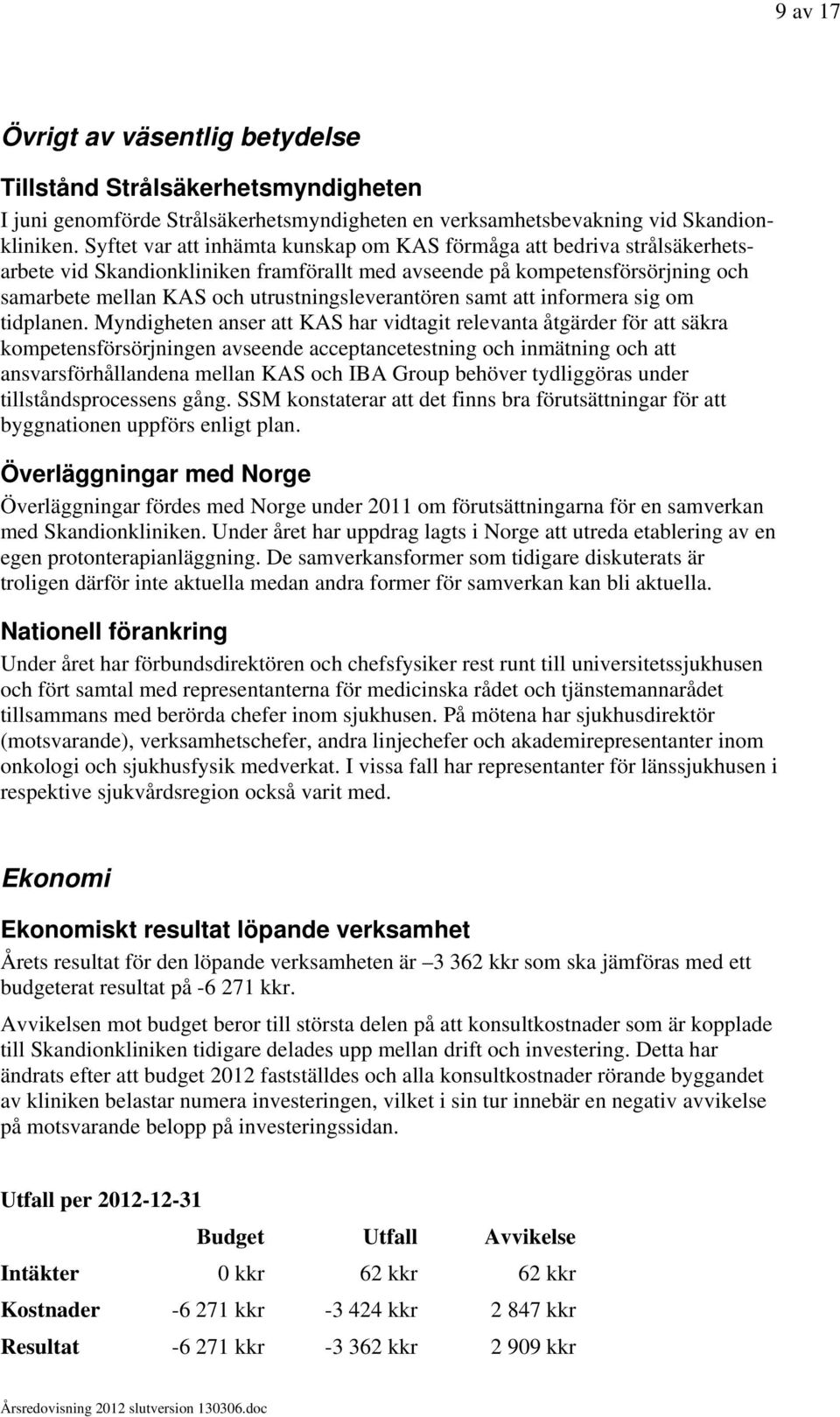 utrustningsleverantören samt att informera sig om tidplanen.