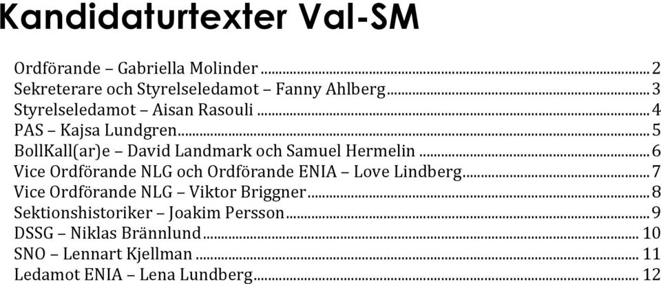 .. 6 Vice Ordförande NLG och Ordförande ENIA Love Lindberg... 7 Vice Ordförande NLG Viktor Briggner.