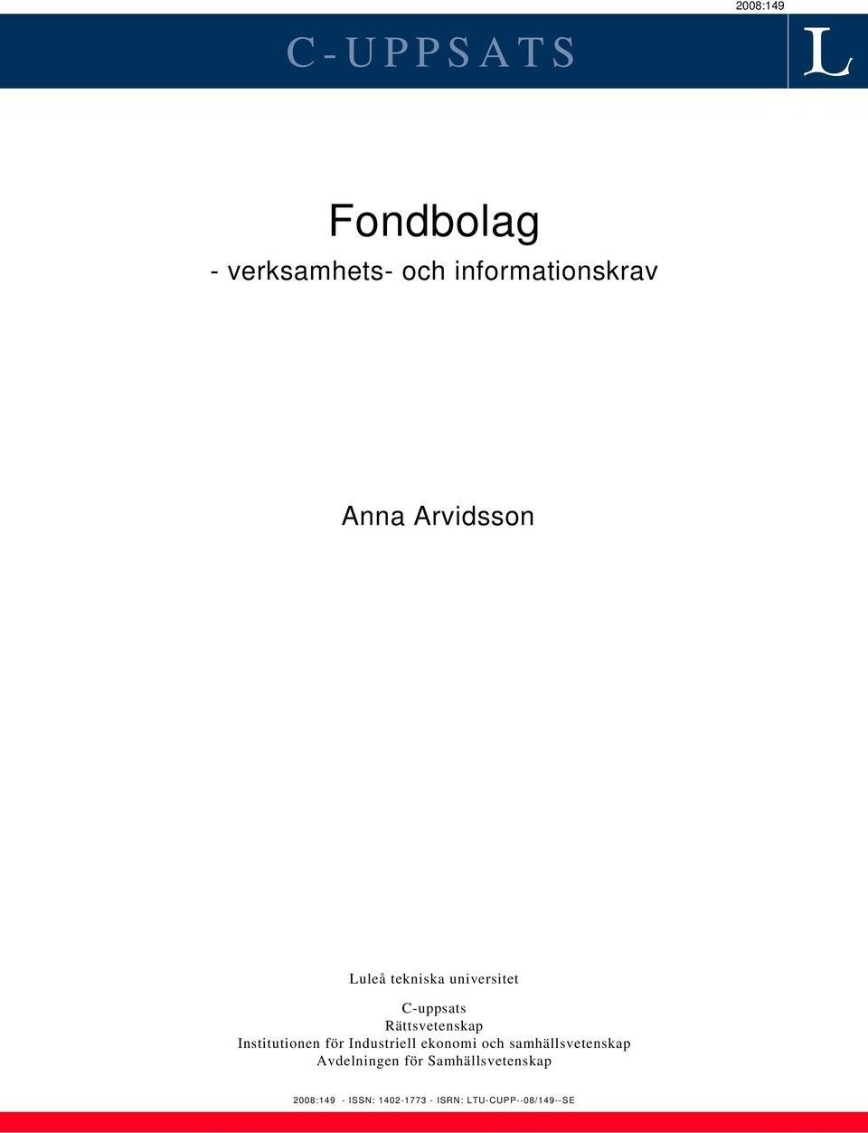 Institutionen för Industriell ekonomi och samhällsvetenskap