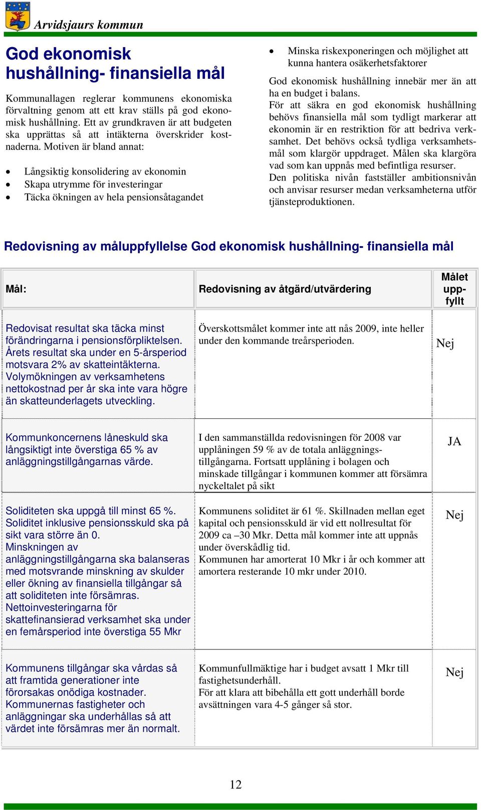 Motiven är bland annat: Långsiktig konsolidering av ekonomin Skapa utrymme för investeringar Täcka ökningen av hela pensionsåtagandet Minska riskexponeringen och möjlighet att kunna hantera