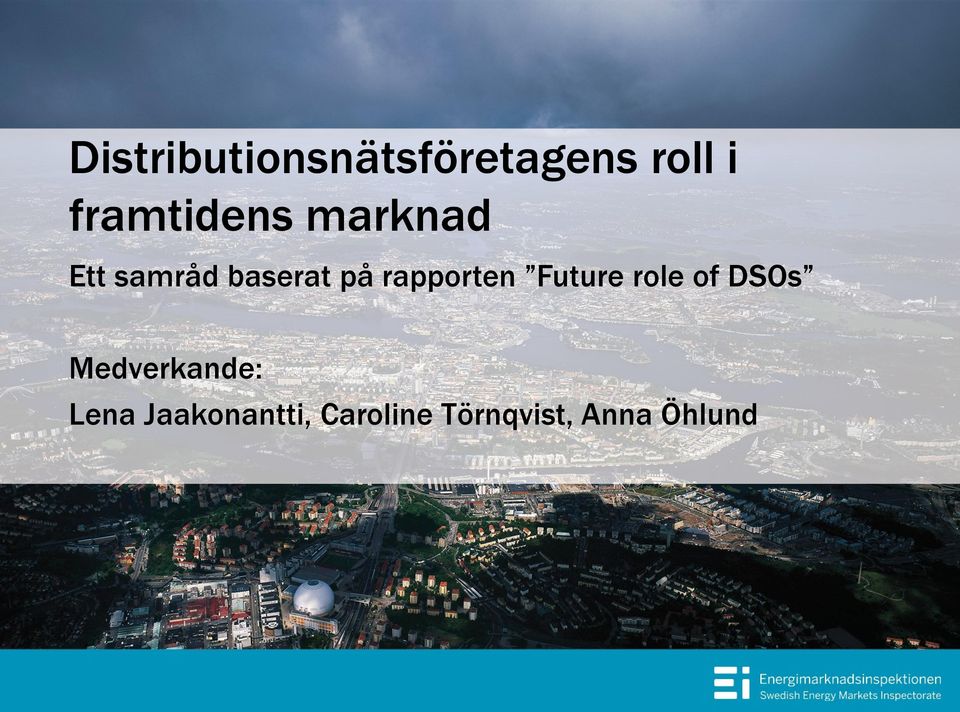 rapporten Future role of DSOs