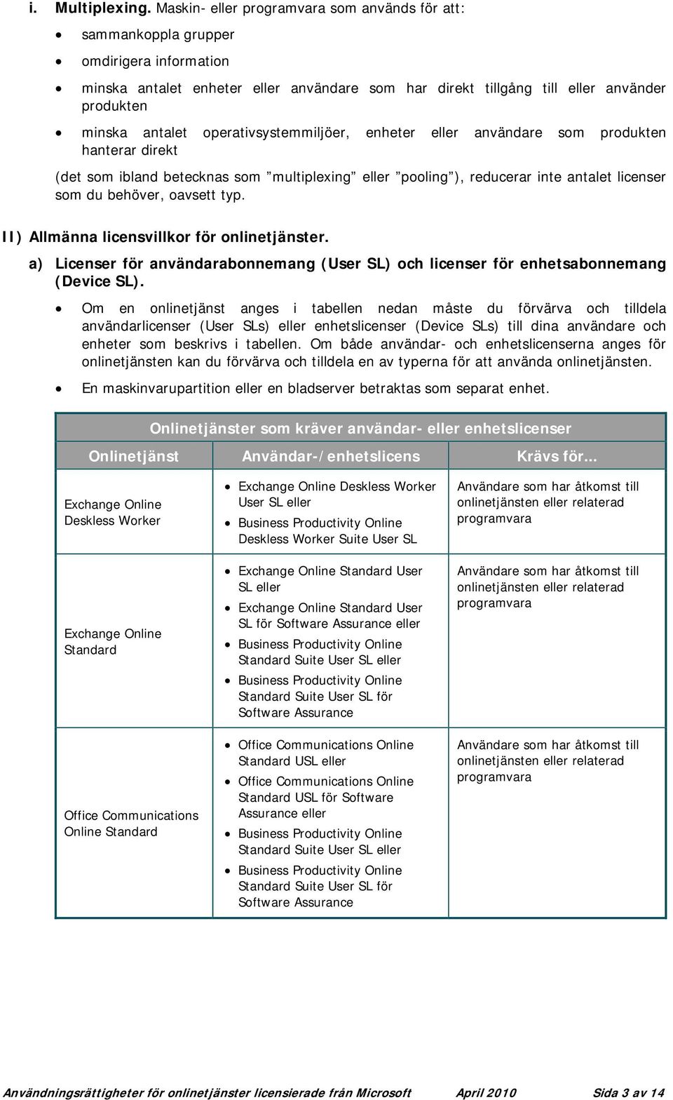 operativsystemmiljöer, enheter eller användare som produkten hanterar direkt (det som ibland betecknas som multiplexing eller pooling ), reducerar inte antalet licenser som du behöver, oavsett typ.