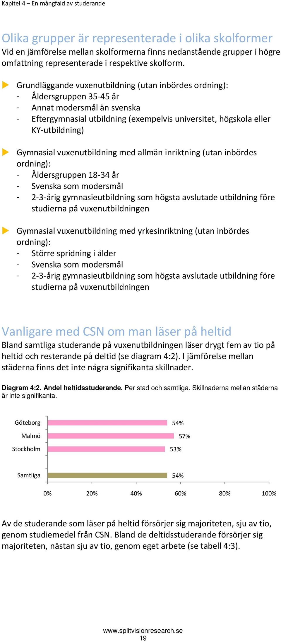 Grundläggande vuxenutbildning (utan inbördes ordning): - Åldersgruppen 35 45 år - Annat modersmål än svenska - Eftergymnasial utbildning (exempelvis universitet, högskola eller KY utbildning)