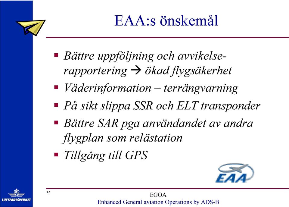 terrängvarning På sikt slippa SSR och ELT transponder