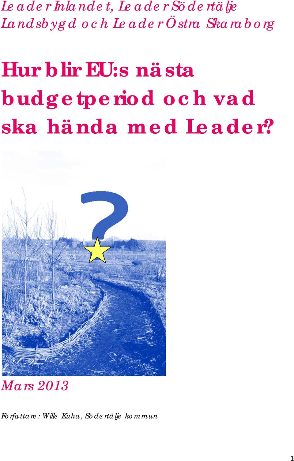 budgetperiod och vad ska hända med Leader?