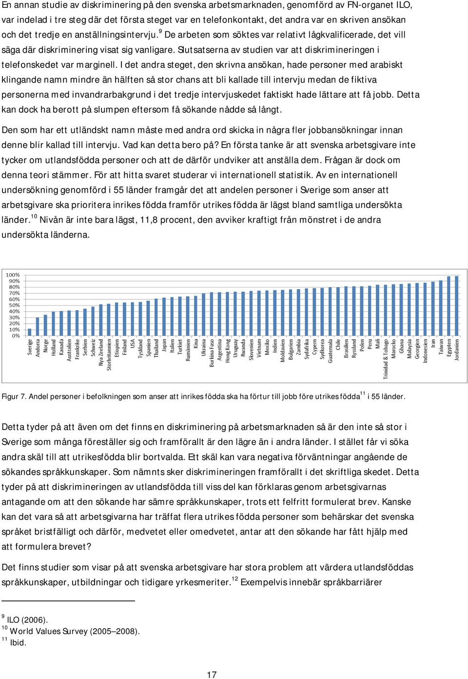 Slutsatserna av studien var att diskrimineringen i telefonskedet var marginell.