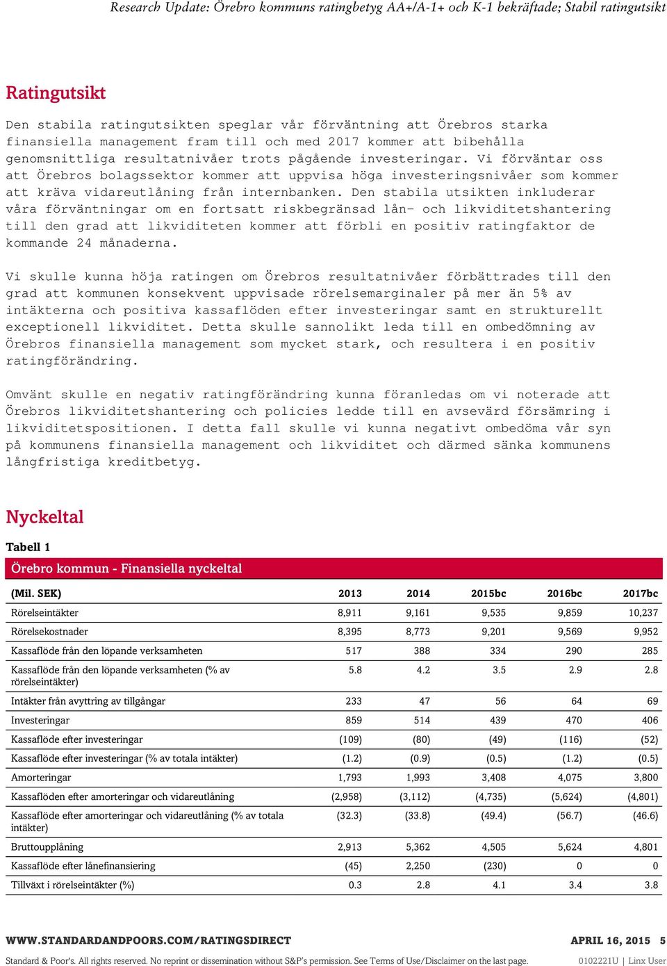 Den stabila utsikten inkluderar våra förväntningar om en fortsatt riskbegränsad lån- och likviditetshantering till den grad att likviditeten kommer att förbli en positiv ratingfaktor de kommande 24