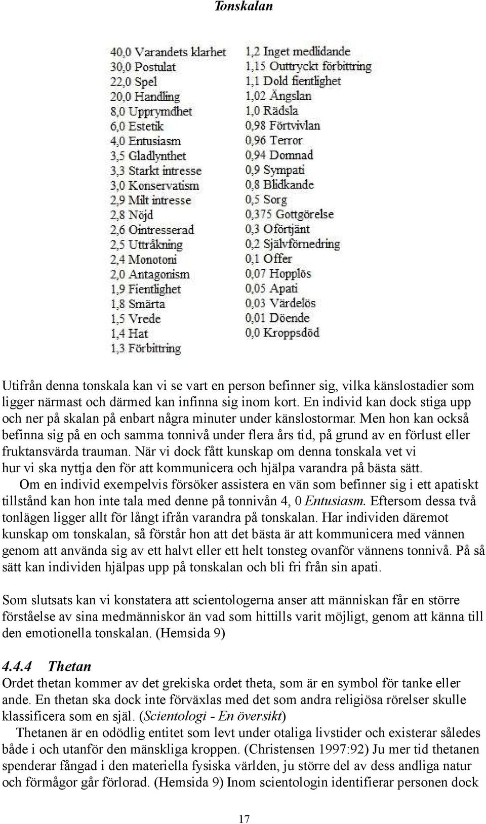 Men hon kan också befinna sig på en och samma tonnivå under flera års tid, på grund av en förlust eller fruktansvärda trauman.