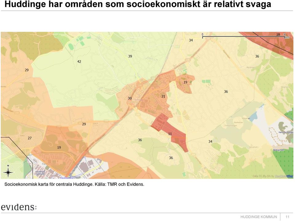 svaga Socioekonomisk karta för