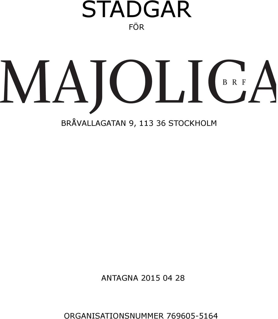 STOCKHOLM ANTAGNA 2015