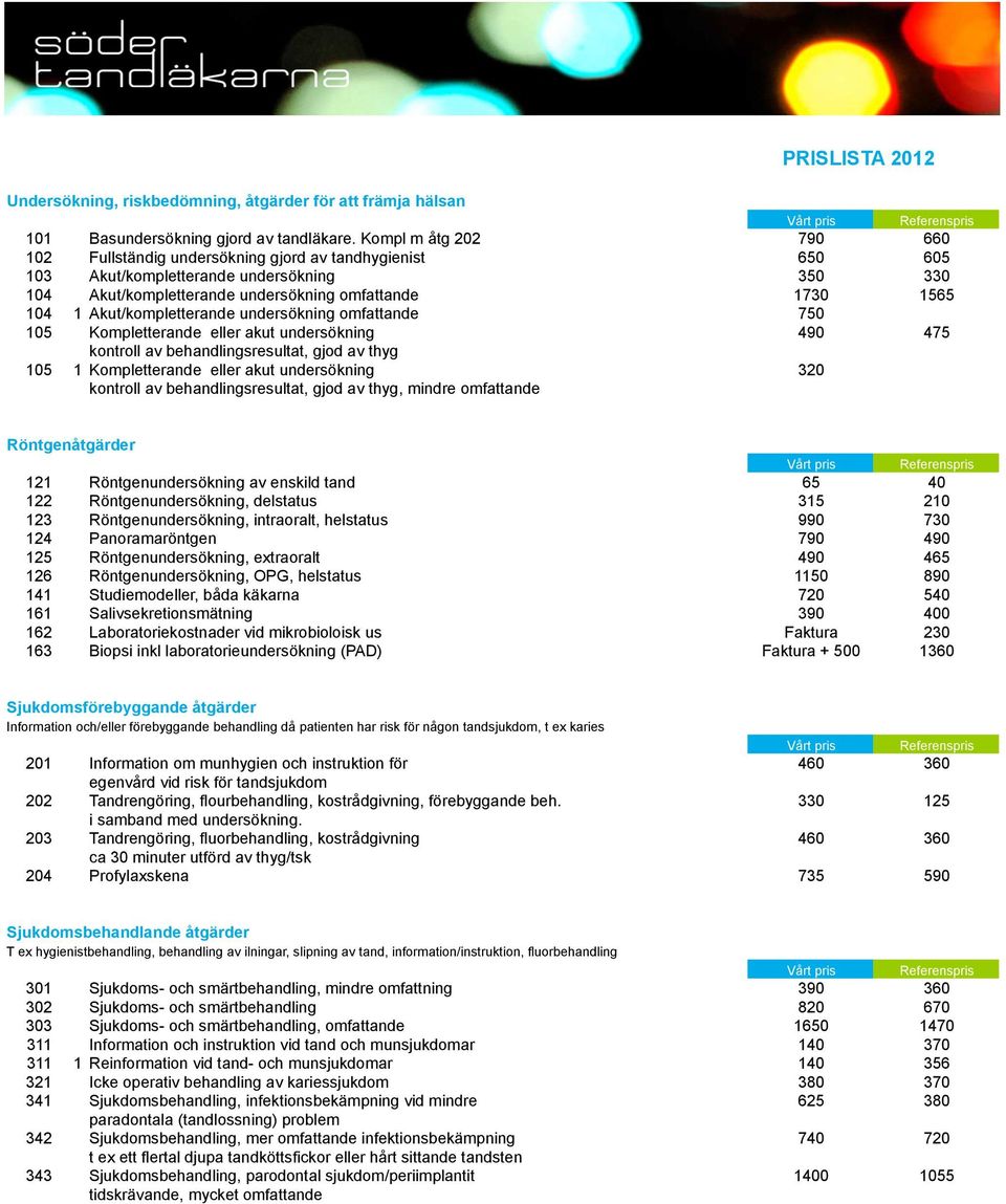 Akut/kompletterande undersökning omfattande 750 105 Kompletterande eller akut undersökning 490 475 kontroll av behandlingsresultat, gjod av thyg 105 1 Kompletterande eller akut undersökning 320