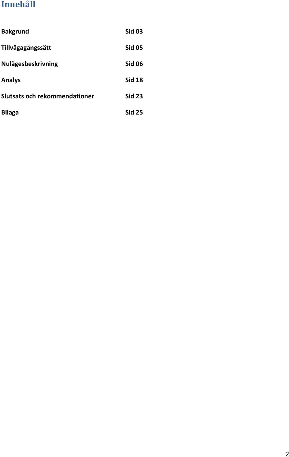 Nulägesbeskrivning Sid 06 Analys