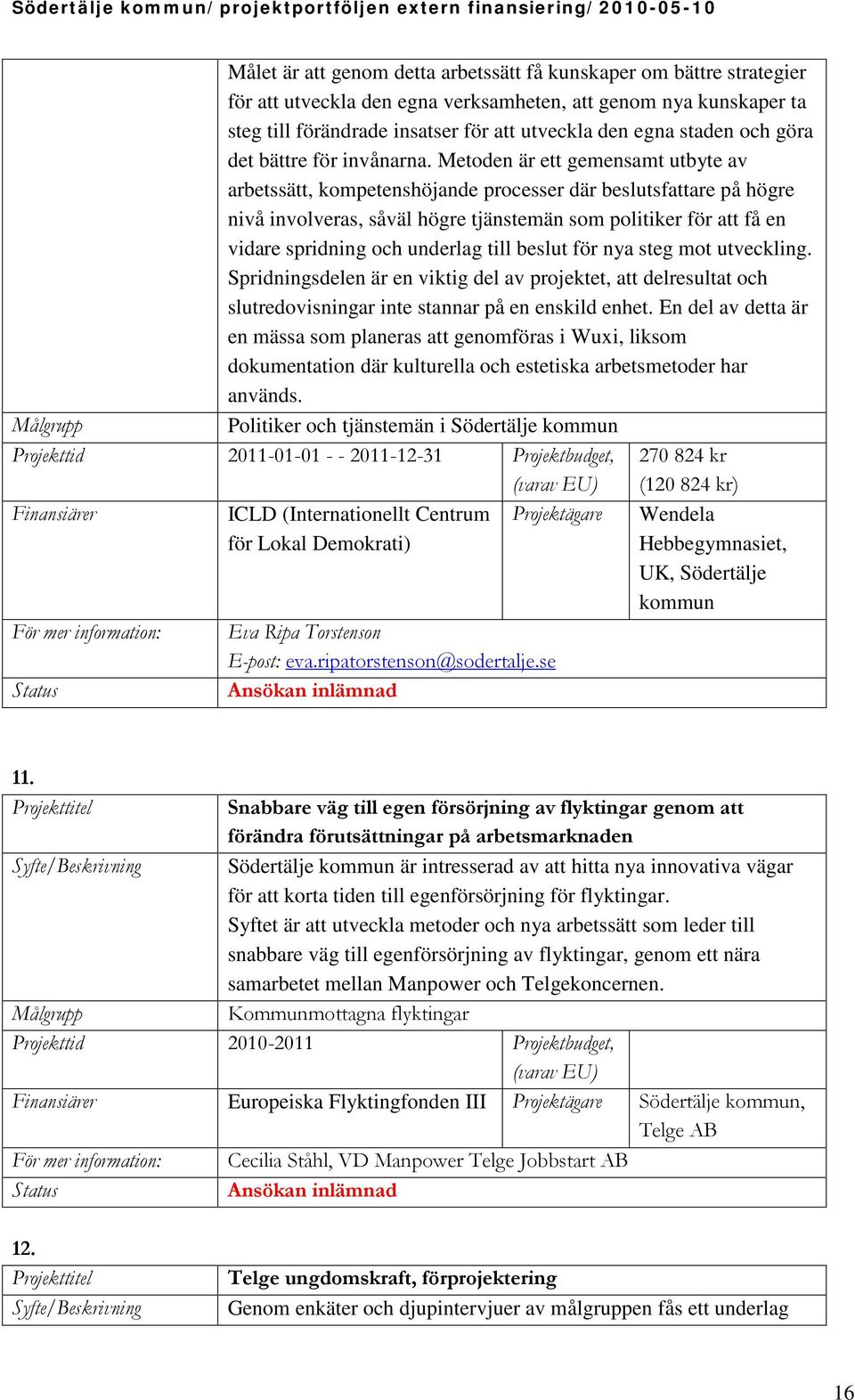 Metoden är ett gemensamt utbyte av arbetssätt, kompetenshöjande processer där beslutsfattare på högre nivå involveras, såväl högre tjänstemän som politiker för att få en vidare spridning och underlag