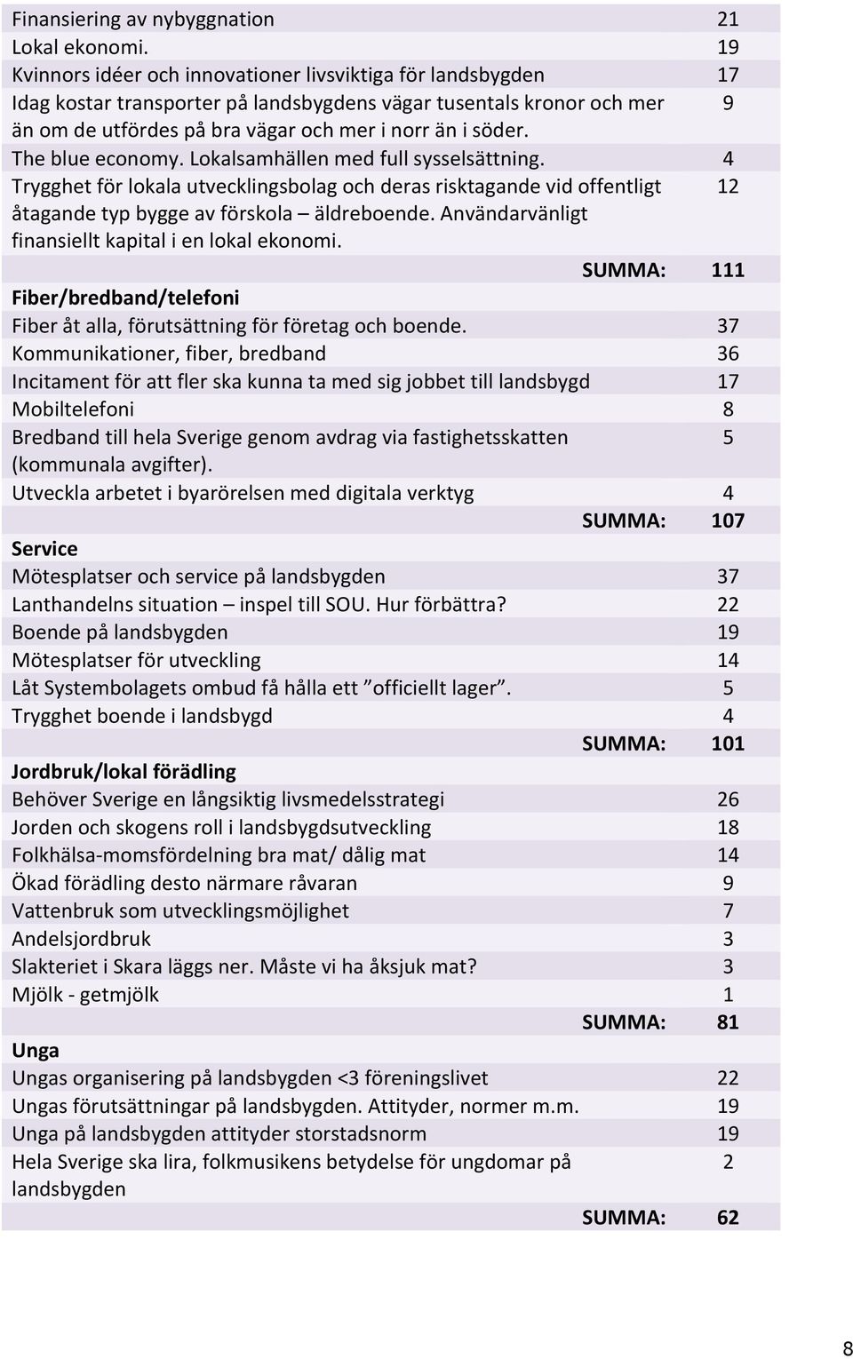 The blue economy. Lokalsamhällen med full sysselsättning. Trygghet för lokala utvecklingsbolag och deras risktagande vid offentligt åtagande typ bygge av förskola äldreboende.