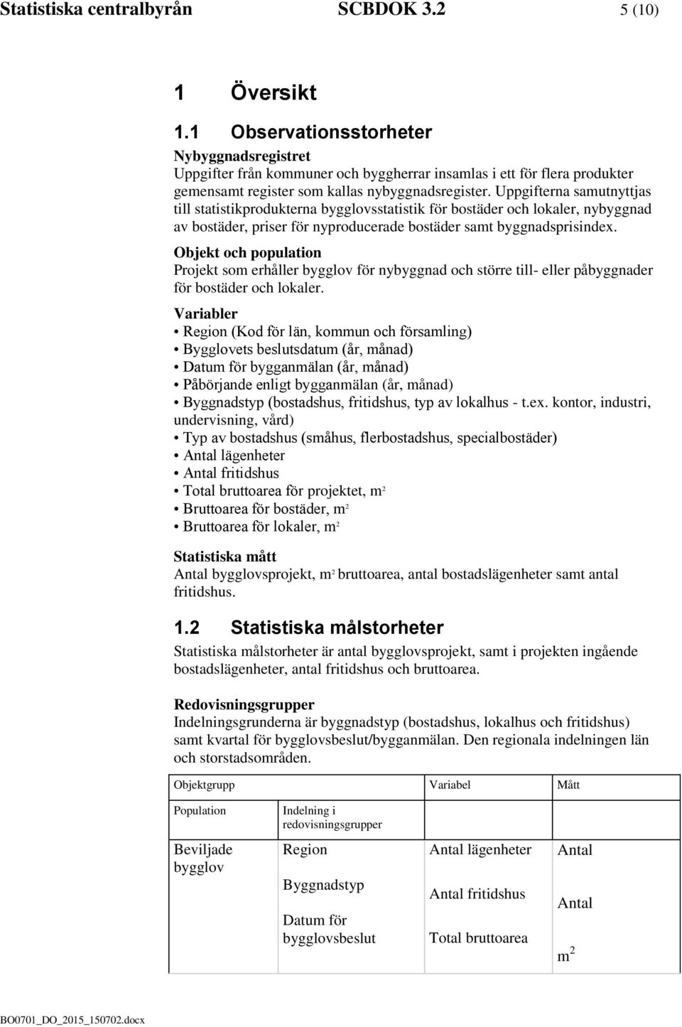 Uppgifterna samutnyttjas till statistikprodukterna bygglovsstatistik för bostäder och lokaler, nybyggnad av bostäder, priser för nyproducerade bostäder samt byggnadsprisindex.