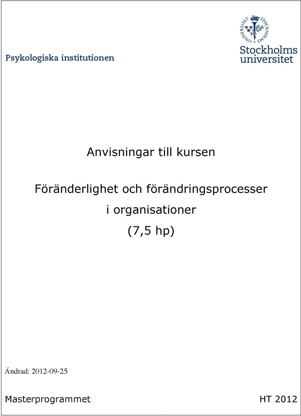 förändringsprocesser i