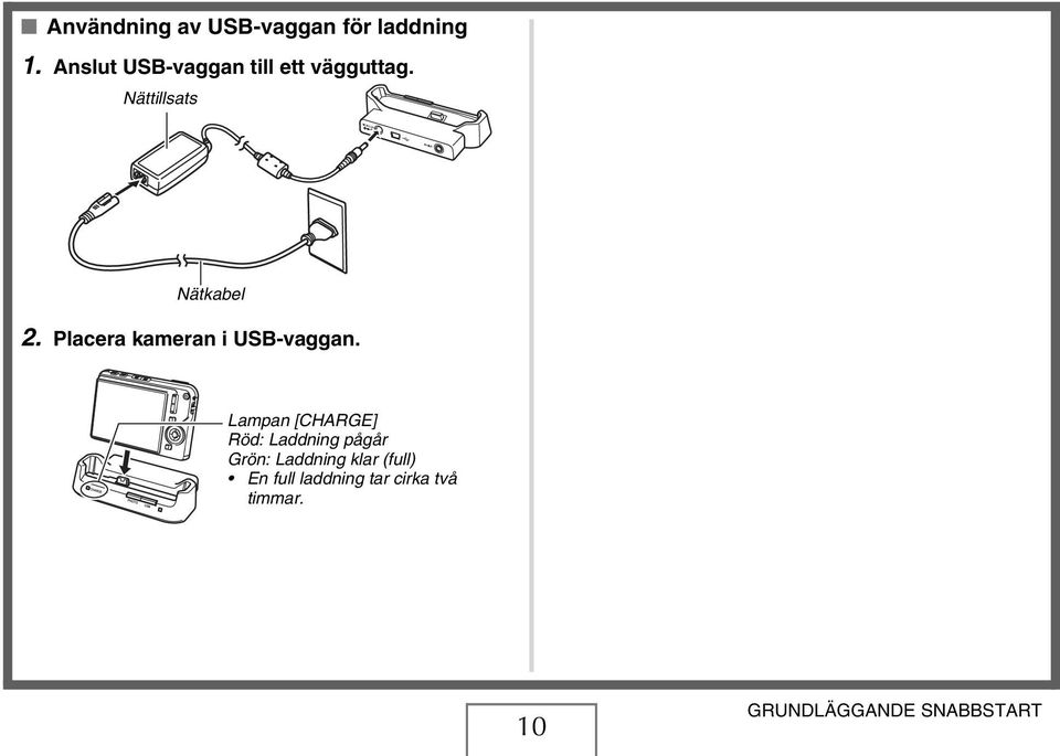 Placera kameran i USB-vaggan.