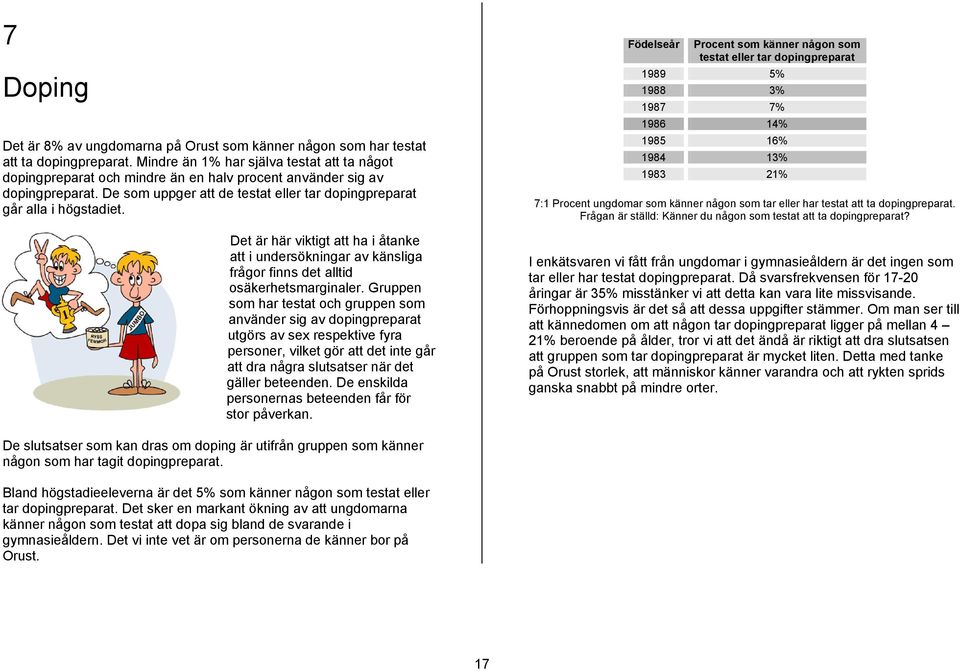 Det är här viktigt att ha i åtanke att i undersökningar av känsliga frågor finns det alltid osäkerhetsmarginaler.