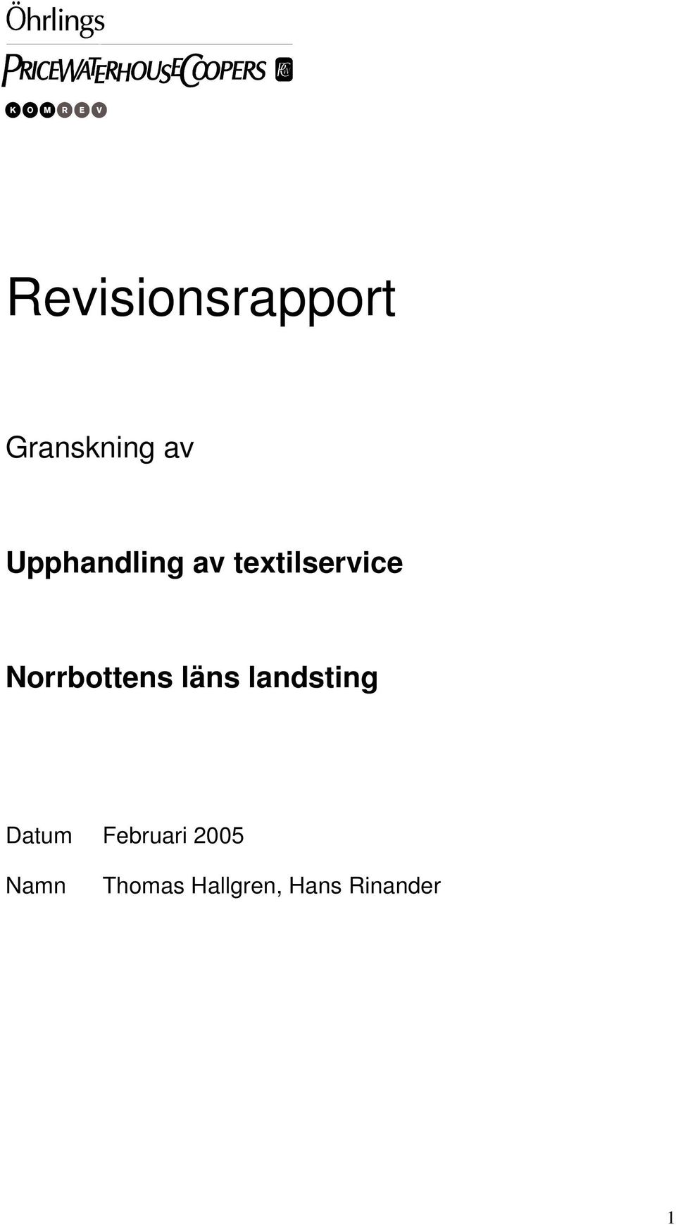 Norrbottens läns landsting Datum