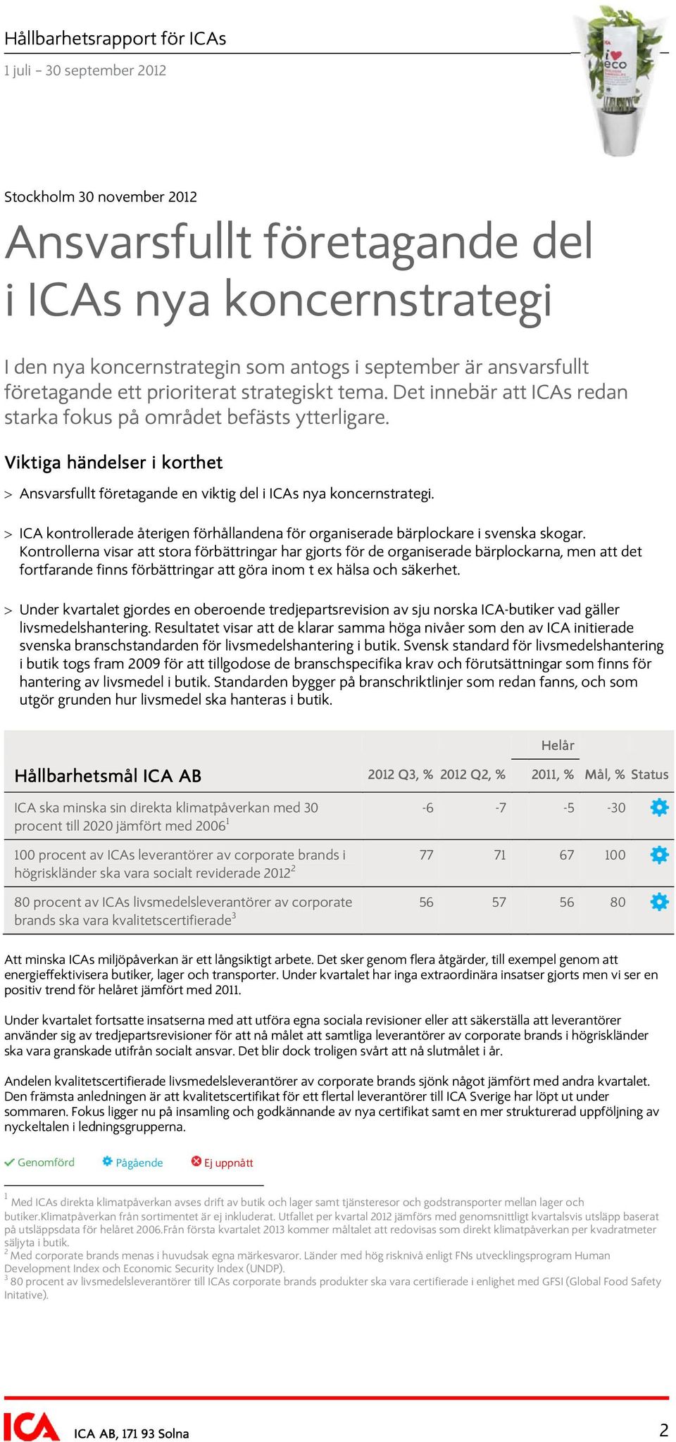 ICA kontrollerade återigen förhållandena för organiserade bärplockare i svenska skogar.