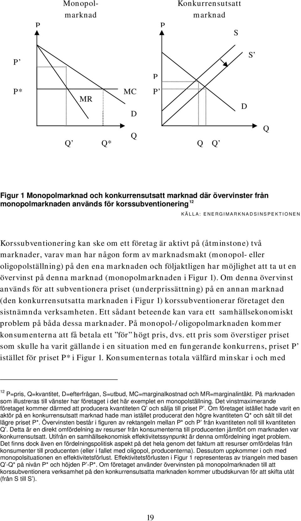 följaktligen har möjlighet att ta ut en övervinst på denna marknad (mnplmarknaden i Figur 1).