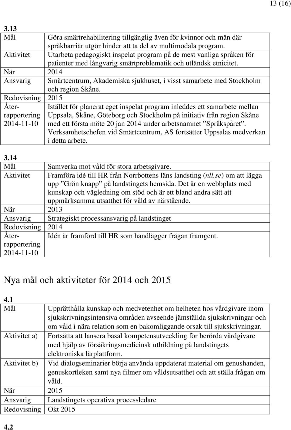 När 2014 Ansvarig Smärtcentrum, Akademiska sjukhuset, i visst samarbete med Stockholm och region Skåne.