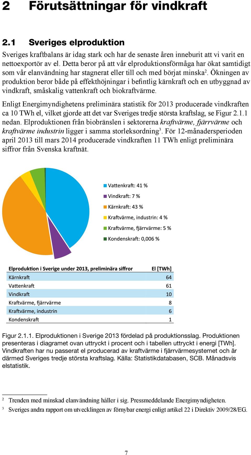 Ökningen av produktion beror både på effekthöjningar i befintlig kärnkraft och en utbyggnad av vindkraft, småskalig vattenkraft och biokraftvärme.