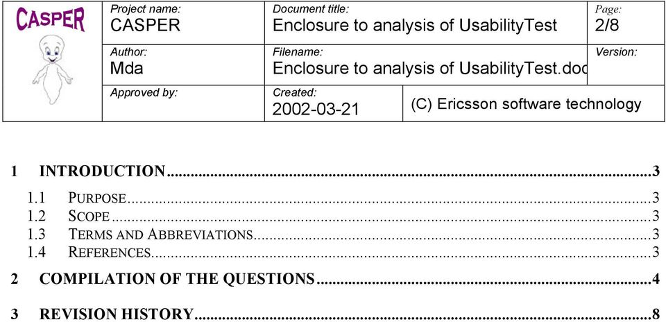 .. 3 2 COMPILATION OF THE QUESTIONS.