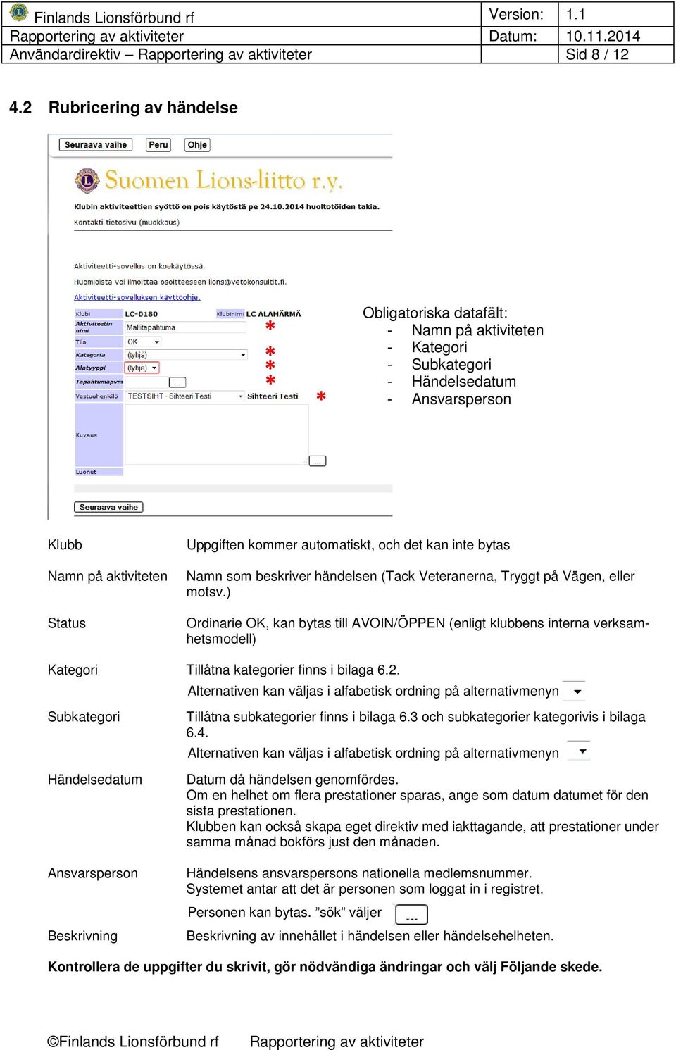 och det kan inte bytas Namn som beskriver händelsen (Tack Veteranerna, Tryggt på Vägen, eller motsv.