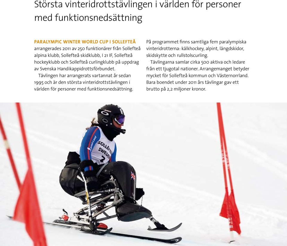 Tävlingen har arrangerats vartannat år sedan 1995 och är den största vinteridrottstävlingen i världen för personer med funktionsnedsättning.