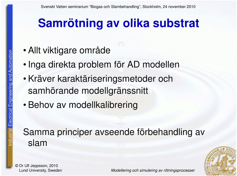 karaktäriseringsmetoder och samhörande modellgränssnitt