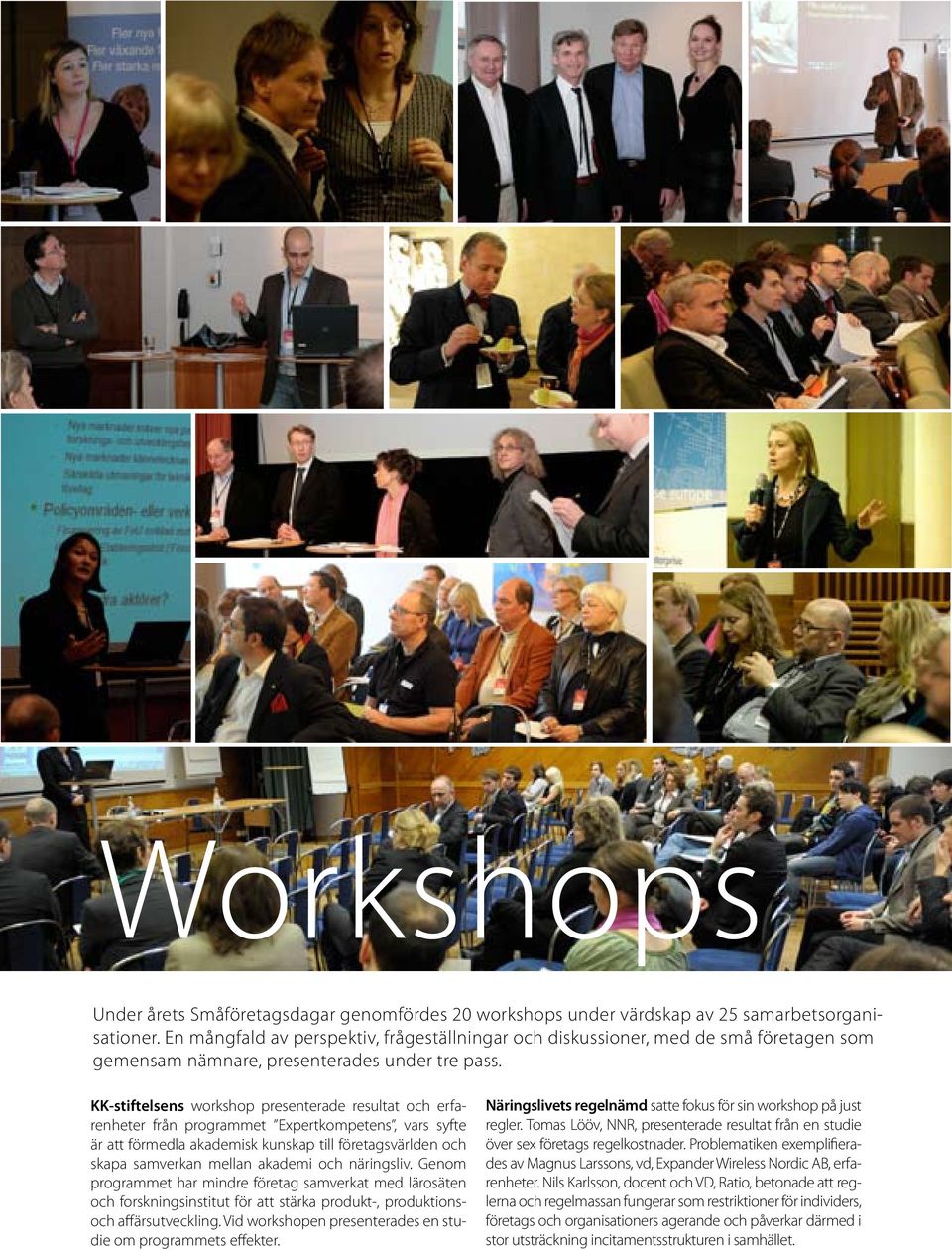 KK-stiftelsens workshop presenterade resultat och erfarenheter från programmet Expertkompetens, vars syfte är att förmedla akademisk kunskap till företagsvärlden och skapa samverkan mellan akademi