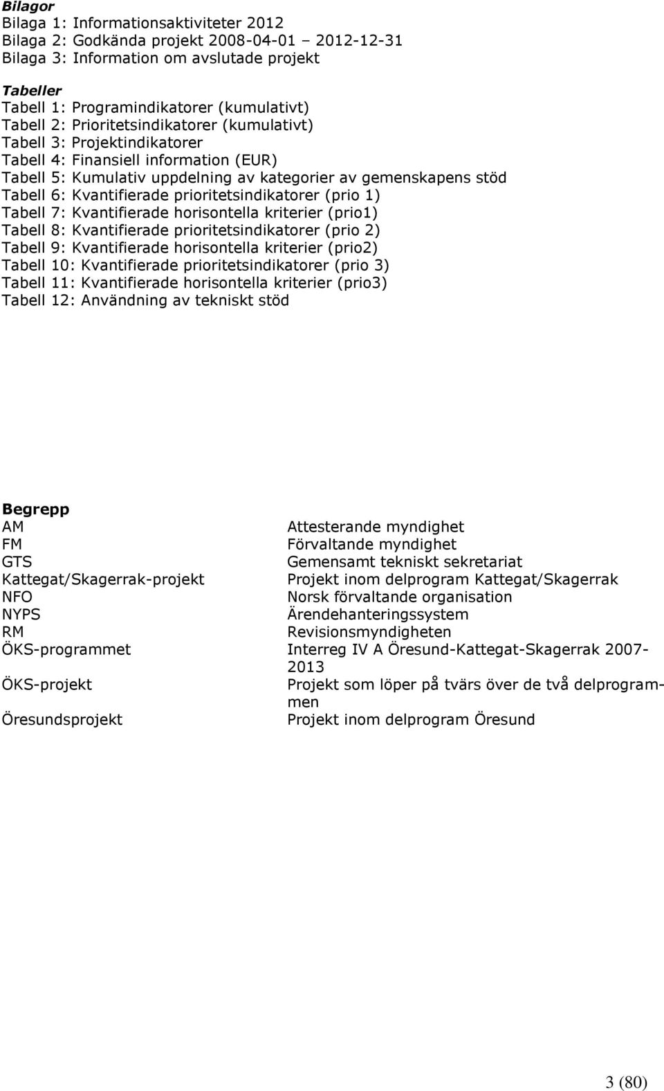 prioritetsindikatorer (prio 1) Tabell 7: Kvantifierade horisontella kriterier (prio1) Tabell 8: Kvantifierade prioritetsindikatorer (prio 2) Tabell 9: Kvantifierade horisontella kriterier (prio2)