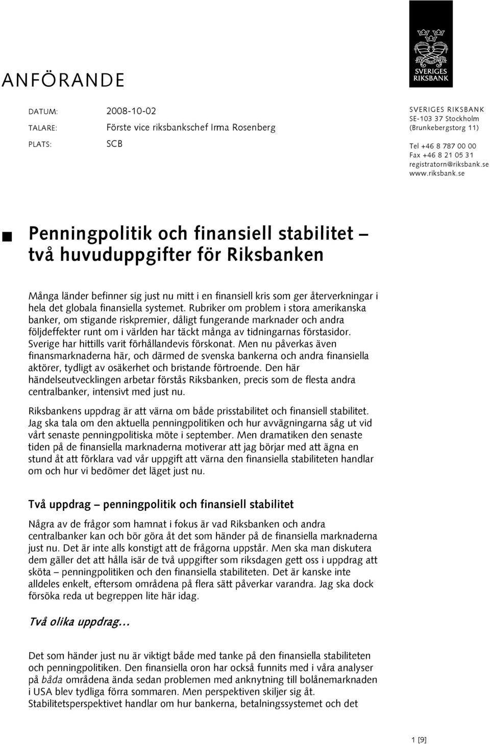 se www.riksbank.