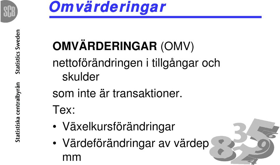 skulder som inte är transaktioner.