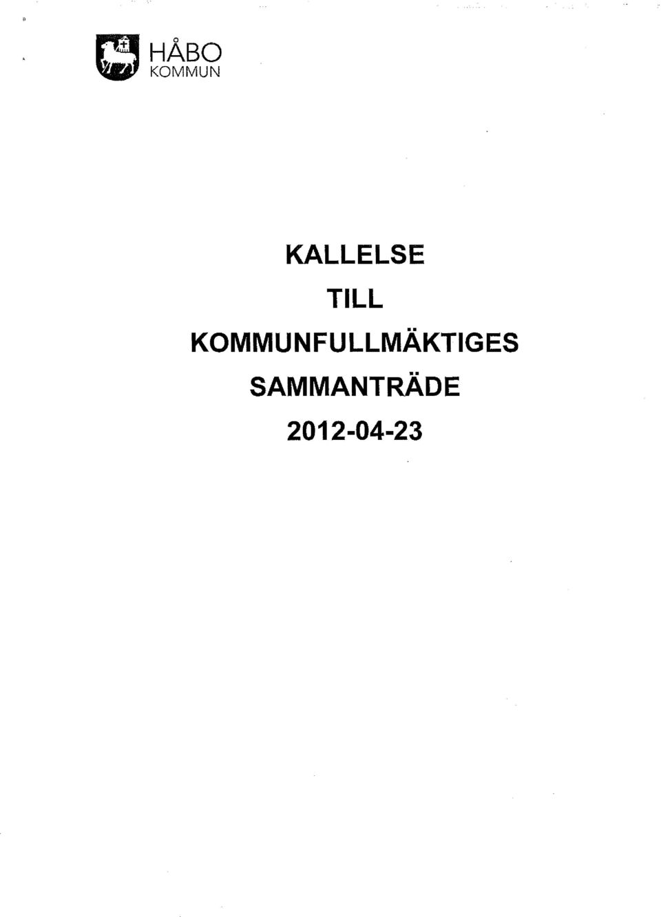 KOMMUNFULLMÄKTIGES