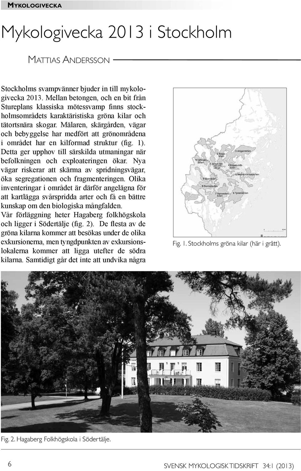 Mälaren, skärgården, vägar och bebyggelse har medfört att grönområdena i området har en kilformad struktur (fig. 1).