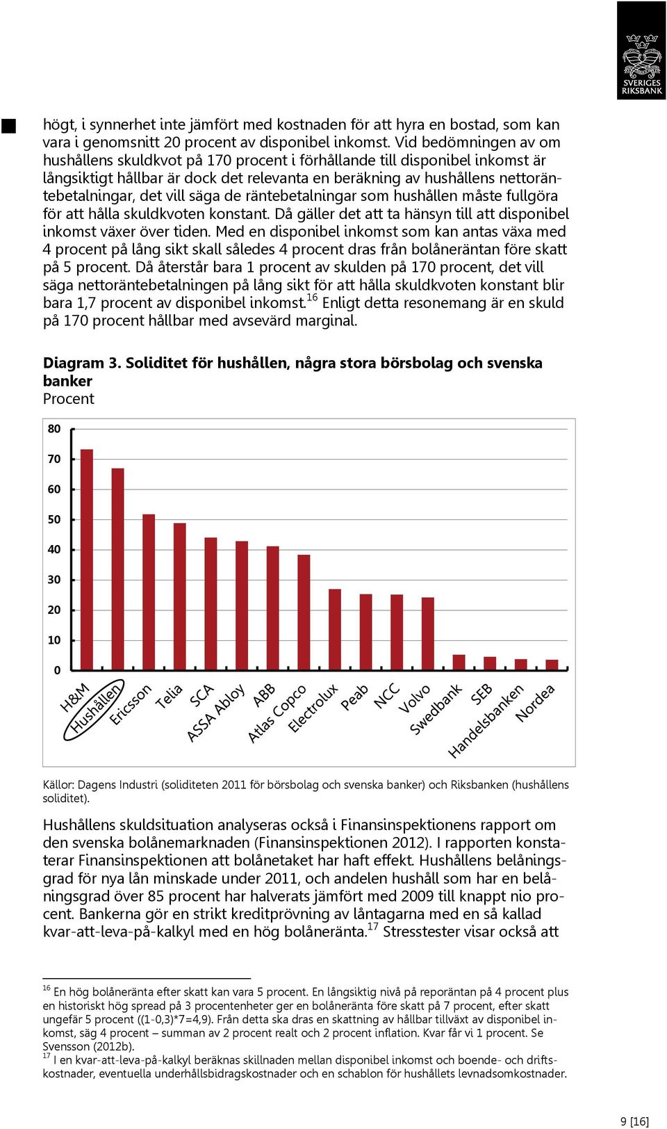 säga de räntebetalningar som hushållen måste fullgöra för att hålla skuldkvoten konstant. Då gäller det att ta hänsyn till att disponibel inkomst växer över tiden.