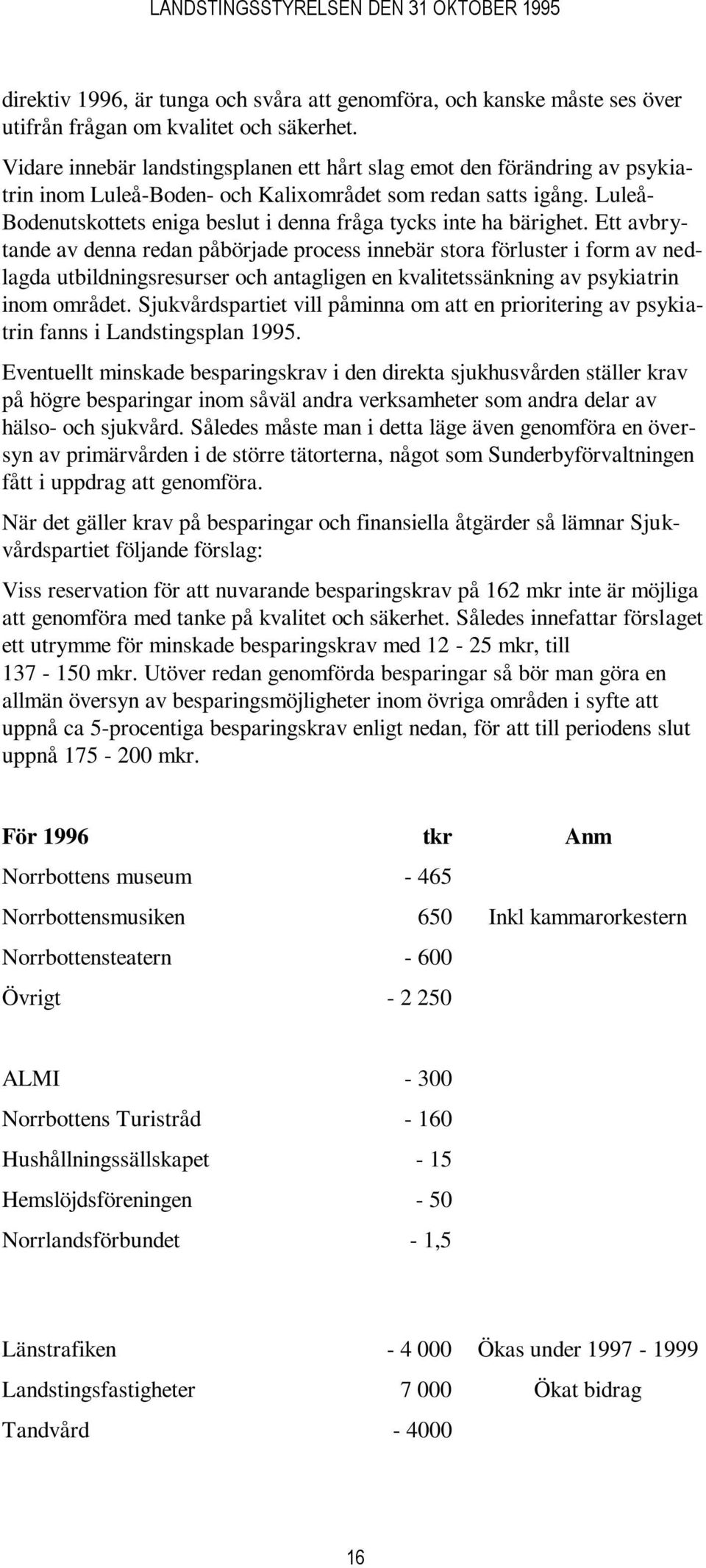 Luleå- Bodenutskottets eniga beslut i denna fråga tycks inte ha bärighet.