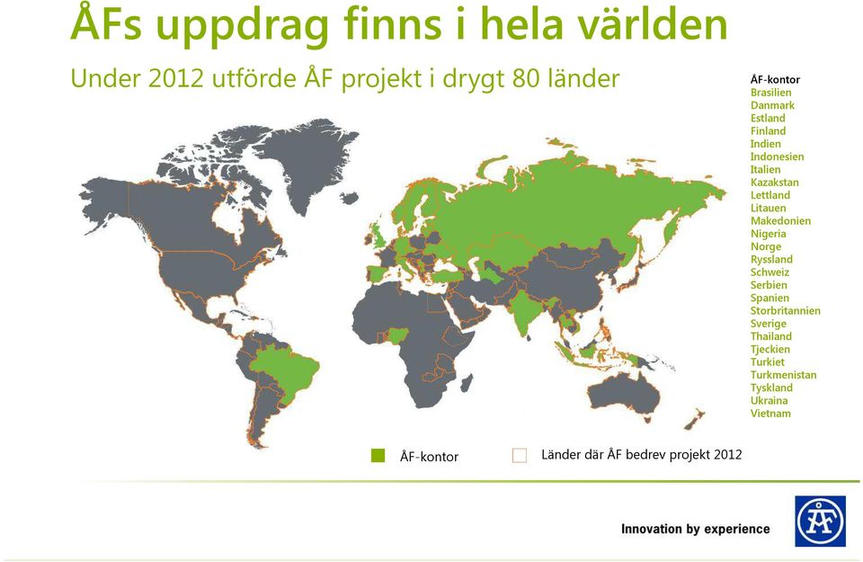 Makedonien Nigeria Norge Ryssland Schweiz Serbien Spanien Storbritannien Sverige Thailand