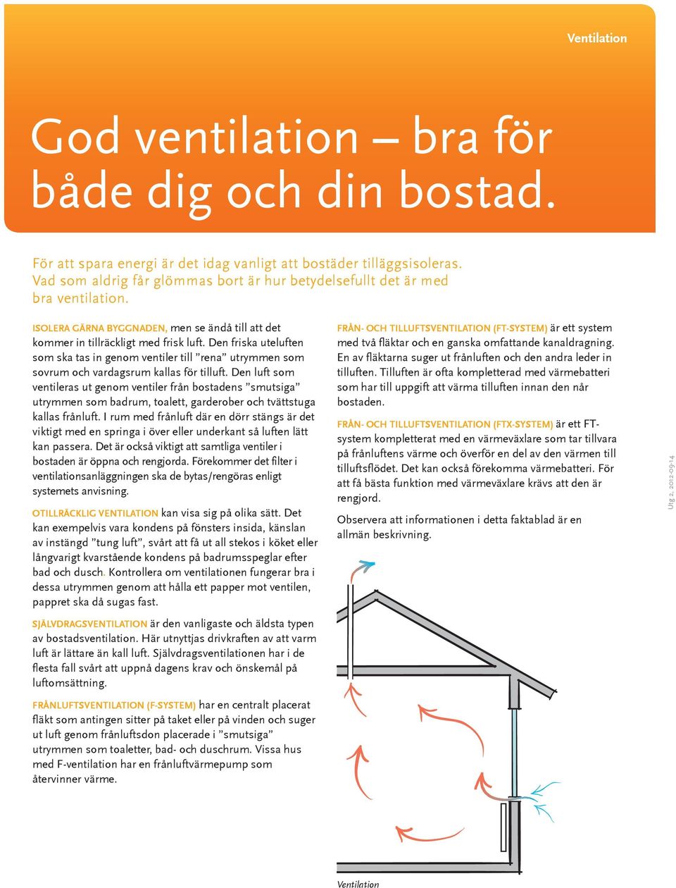 Den friska uteluften som ska tas in genom ventiler till rena utrymmen som sovrum och vardagsrum kallas för tilluft.