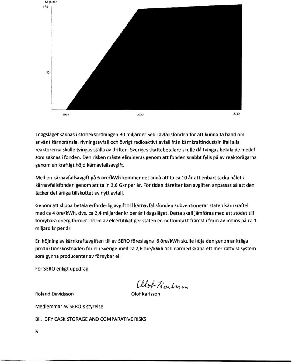 Den risken måste elimineras genom att fonden snabbt fylls på av reaktorägarna genom en kraftigt höjd kärnavfallsavgift.