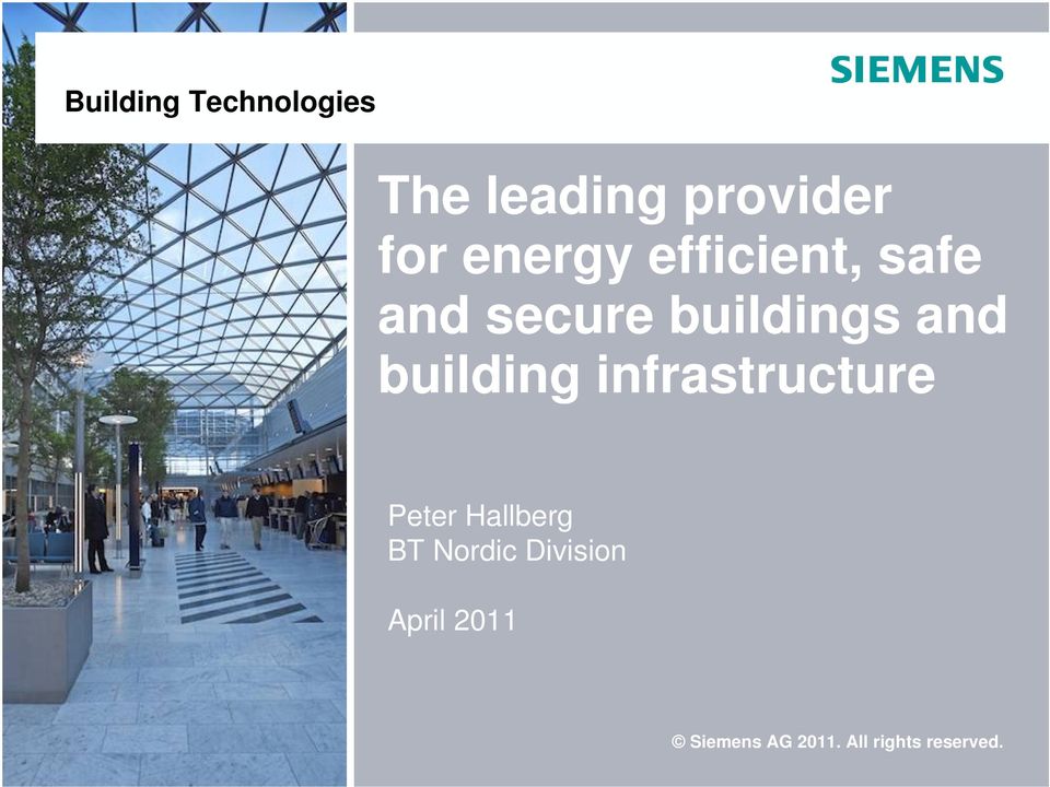 infrastructure Peter Hallberg BT Nordic